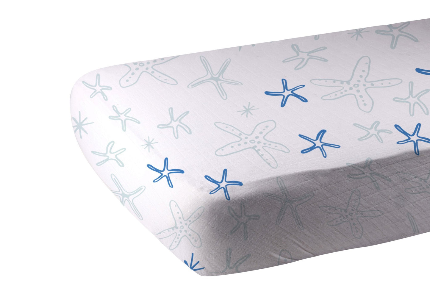 Starfish Cotton Muslin Crib Sheet